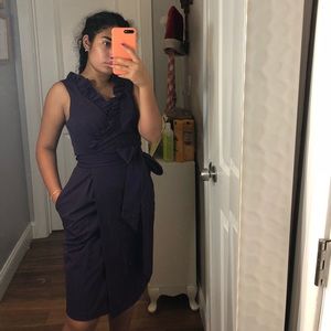 Diane von Furstenberg purple wrap dress